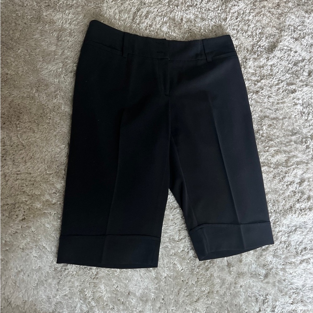 AB Studio Black Bermuda Dress Shorts Size 8